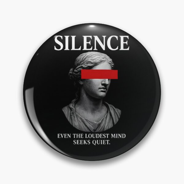 Item preview, SILENCE – Even the Loudest Mind Seeks Quiet | Minimal Dark Statue Streetwear Art designed and sold by FUIRY .