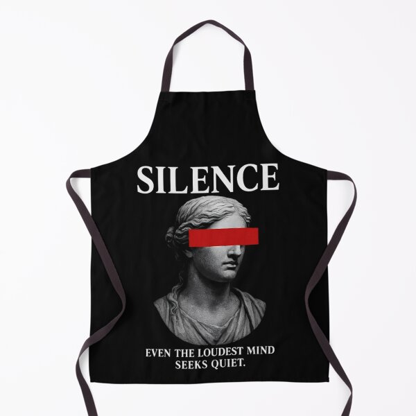 Item preview, SILENCE – Even the Loudest Mind Seeks Quiet | Minimal Dark Statue Streetwear Art designed and sold by FUIRY .