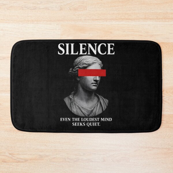 Item preview, SILENCE – Even the Loudest Mind Seeks Quiet | Minimal Dark Statue Streetwear Art designed and sold by FUIRY .