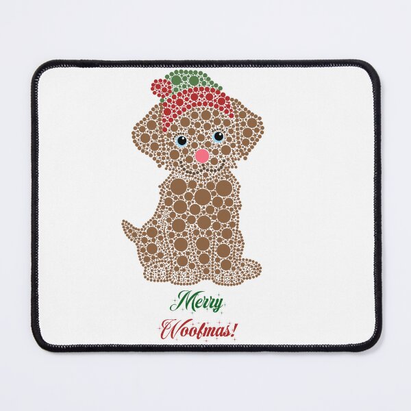 Aperçu de l'œuvre Joyeux Woofmas Dot Art créée et vendue par Cardiff Creative.