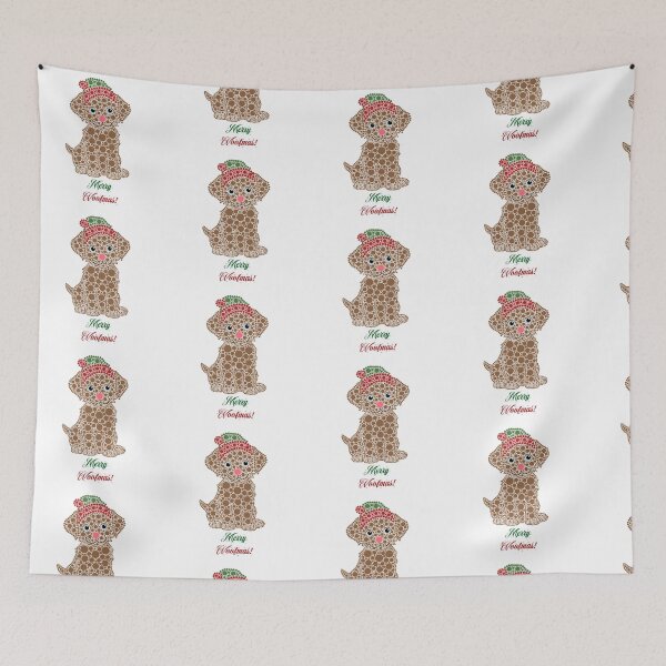 Aperçu de l'œuvre Joyeux Woofmas Dot Art créée et vendue par Cardiff Creative.