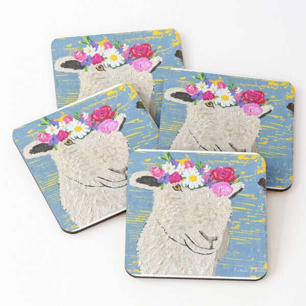Item preview, Shy Sheep with Floral Crown  designed and sold by LindaPhelpsArt.