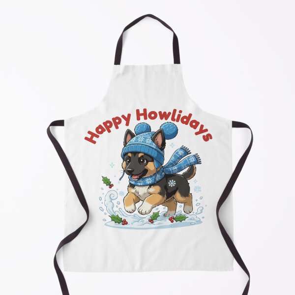 Item preview, Happy Howlidays Belgian Tervuren – Cute Christmas Dog in Winter Scarf designed and sold by The Real Life Symphony.