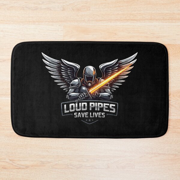 Item preview, Loud Pipes Save Lives – Biker Angel Emblem designed and sold by MotoRebel.