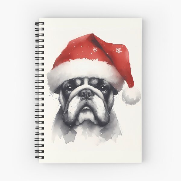 Item preview, Grumpy Bulldog Santa Hat designed and sold by Visual Nomad Club.