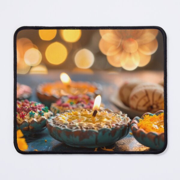 Item preview, Decorative candles surrounded by flowers in festive setting, bokeh background, AI Generated designed and sold by dvoevnore.