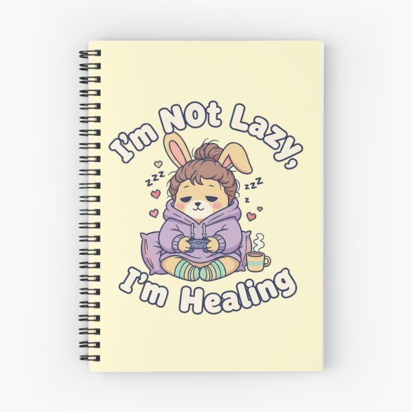 Item preview, I'm Not Lazy I'm Healing Bunny Gamer Quote designed and sold by PunchDrop.