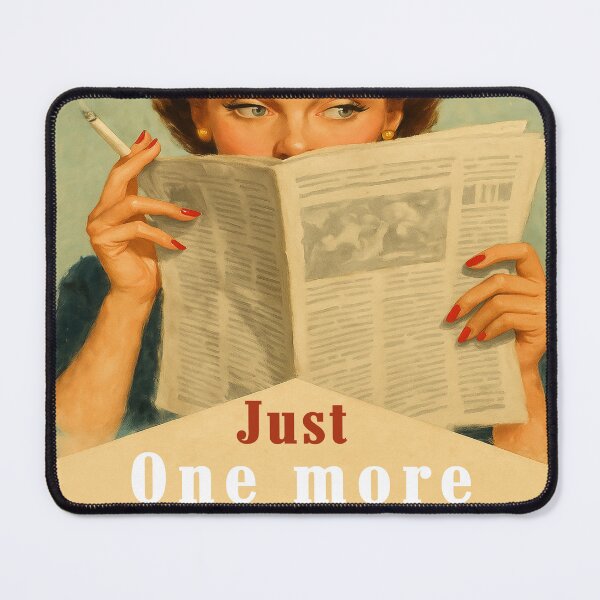 Item preview, JUST ONE MORE CIGARETTE – Moody Retro Aesthetic T-Shirt designed and sold by StyledTDesigns.