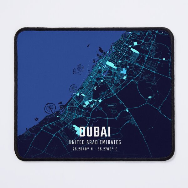Item preview, Dubai Midnight City Map designed and sold by HomeLivingCo.