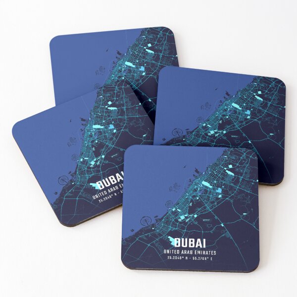 Item preview, Dubai Midnight City Map designed and sold by HomeLivingCo.