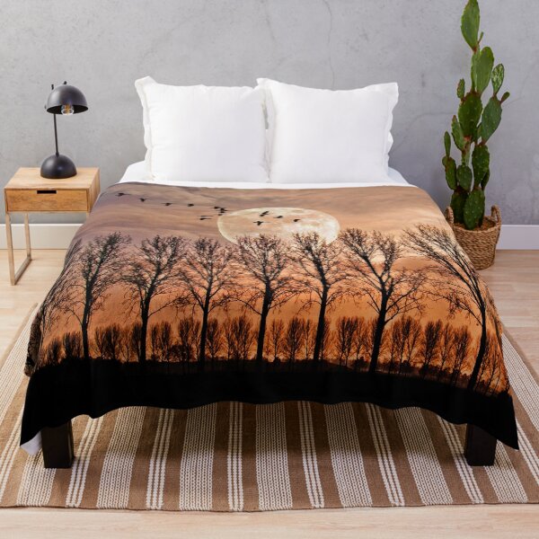 Item preview, Wild geese fly at full moon designed and sold by Palatinasart.