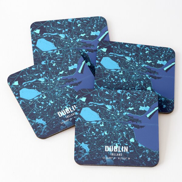 Item preview, Dublin Midnight City Map designed and sold by HomeLivingCo.
