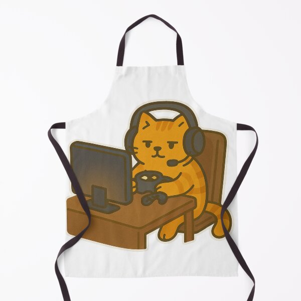 Item preview, Gamer Cat – Funny Orange Kitty Playing Video Games designed and sold by MeowLaugh.