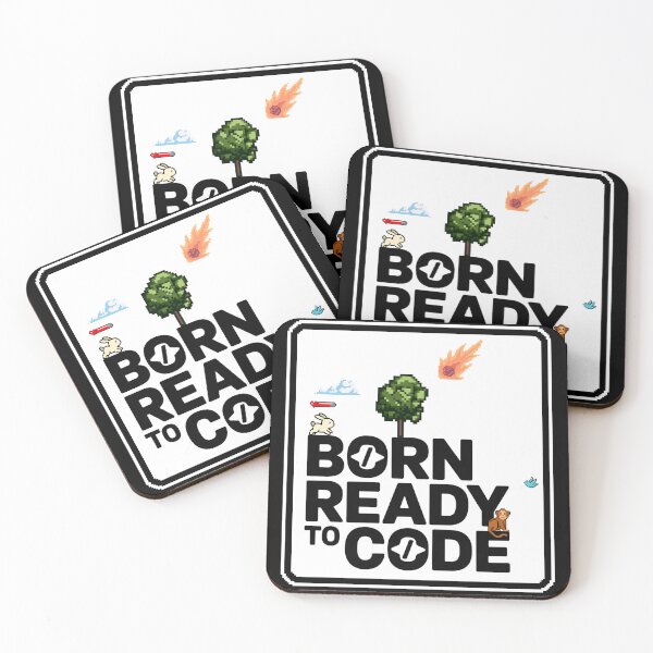 Item preview, Born Ready to Code – Minimal Pixel Forest Game Design designed and sold by DreamVibeShirt.