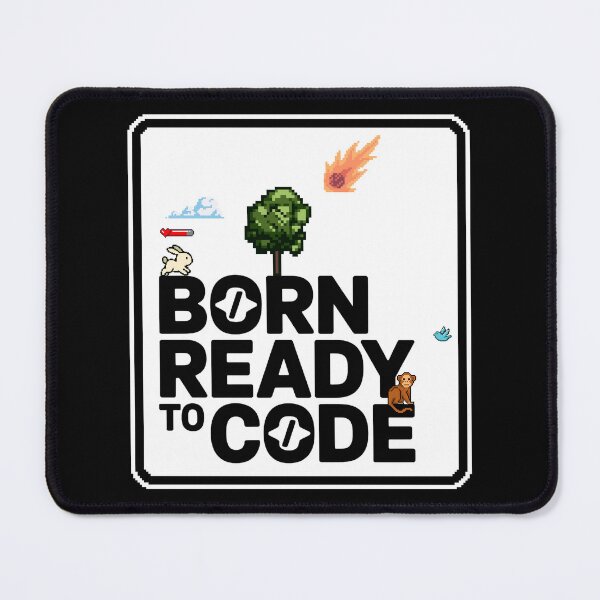 Item preview, Born Ready to Code – Minimal Pixel Forest Game Design designed and sold by DreamVibeShirt.