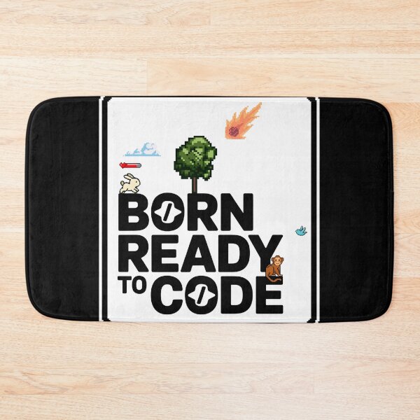 Item preview, Born Ready to Code – Minimal Pixel Forest Game Design designed and sold by DreamVibeShirt.