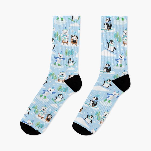 Item preview, Penguin Polar Bear Winter Sports designed and sold by SamAnnDesigns.