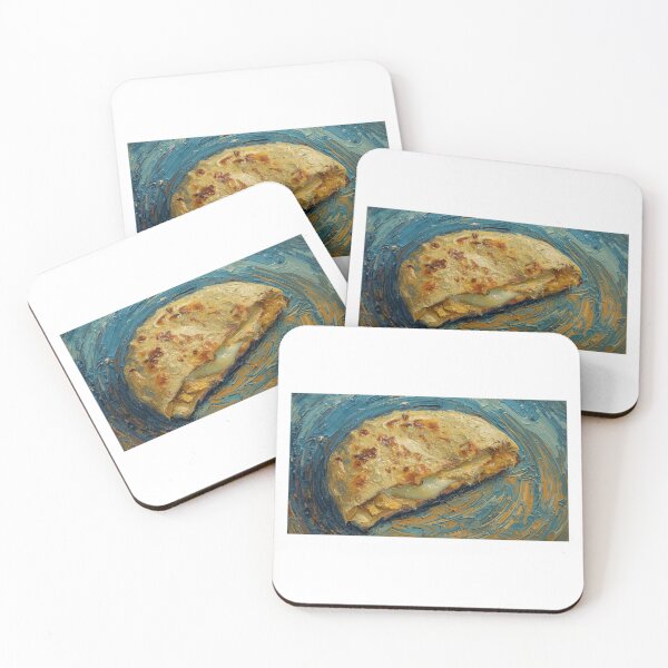 Item preview, Salvadoran Pupusa Artwork - Vincent van Gogh Inspired Food Illustration designed and sold by coolcreativeco.