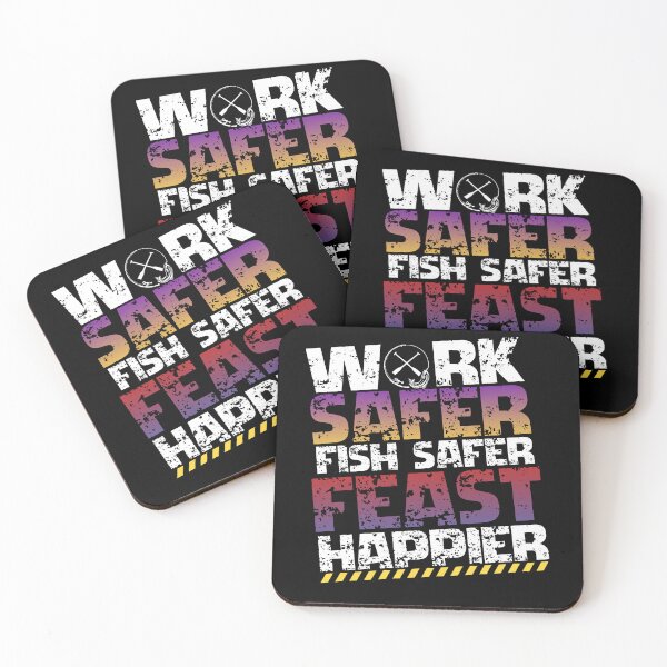 Item preview, Work Safer Fish Safer Feast Happier – Safety Fishing Thanksgiving designed and sold by PeteLawliiet.