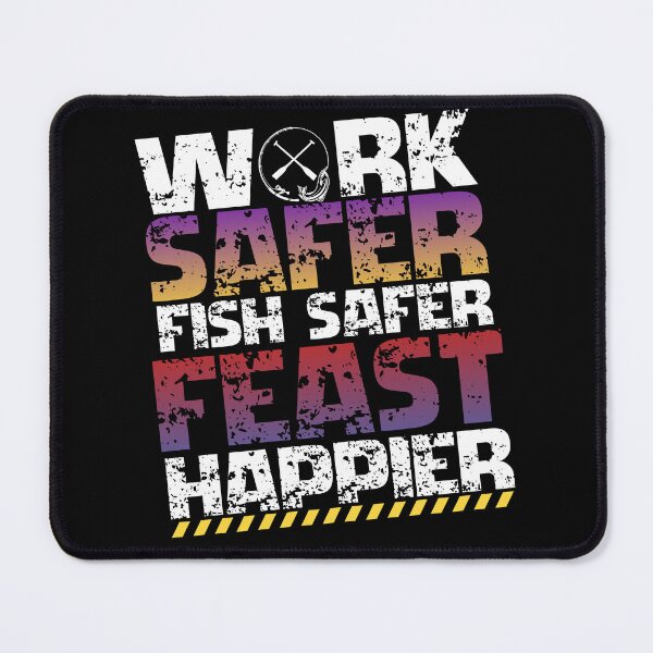 Item preview, Work Safer Fish Safer Feast Happier – Safety Fishing Thanksgiving designed and sold by PeteLawliiet.