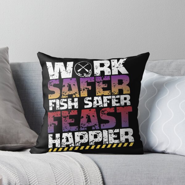 Item preview, Work Safer Fish Safer Feast Happier – Safety Fishing Thanksgiving designed and sold by PeteLawliiet.