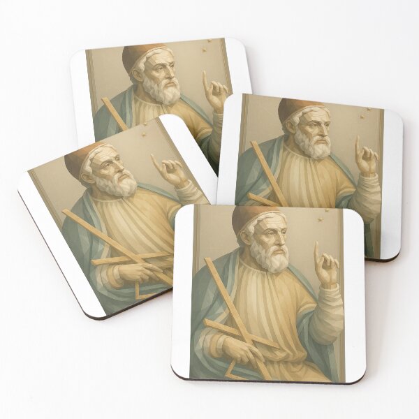 Item preview, Greek Mathematician Euclid Geometric Art History Poster designed and sold by MythicPattern.