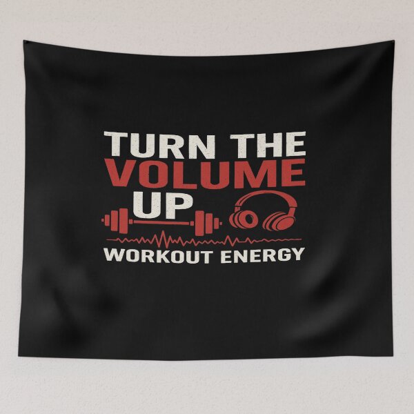 Item preview, Turn the Volume Up – Workout Energy Motivation | Fitness Music Vibes Design designed and sold by fabricutie.