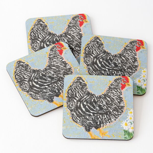 Item preview, Chicken with Flowers  designed and sold by LindaPhelpsArt.