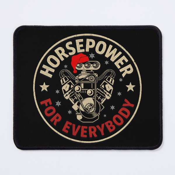 Item preview, Horsepower For Everybody | Vintage Santa Garage Christmas Racing designed and sold by CarantinedChaos.