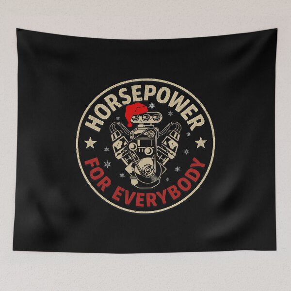 Item preview, Horsepower For Everybody | Vintage Santa Garage Christmas Racing designed and sold by CarantinedChaos.