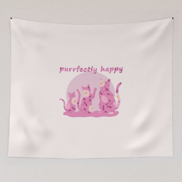 Item preview, Gatos rosas perfectamente felices designed and sold by AGNATA Design.