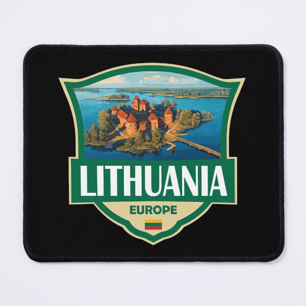 Item preview, Lithuania Illustration Retro Badge designed and sold by KrisSidDesigns.