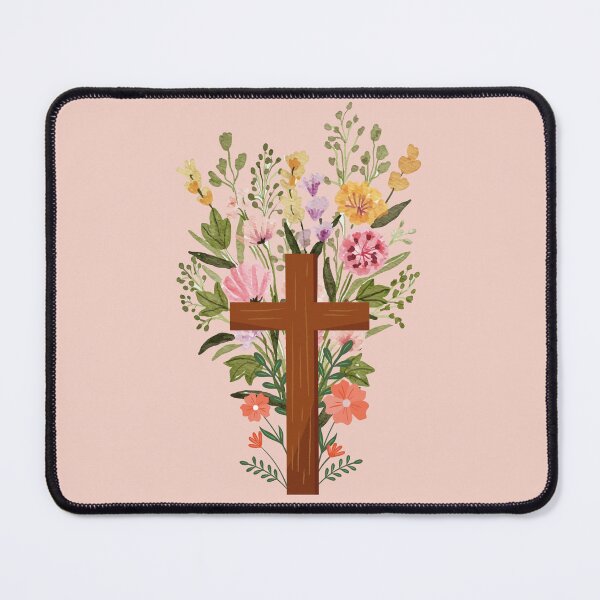 Item preview, blooming cross designed and sold by coolcreativeco.