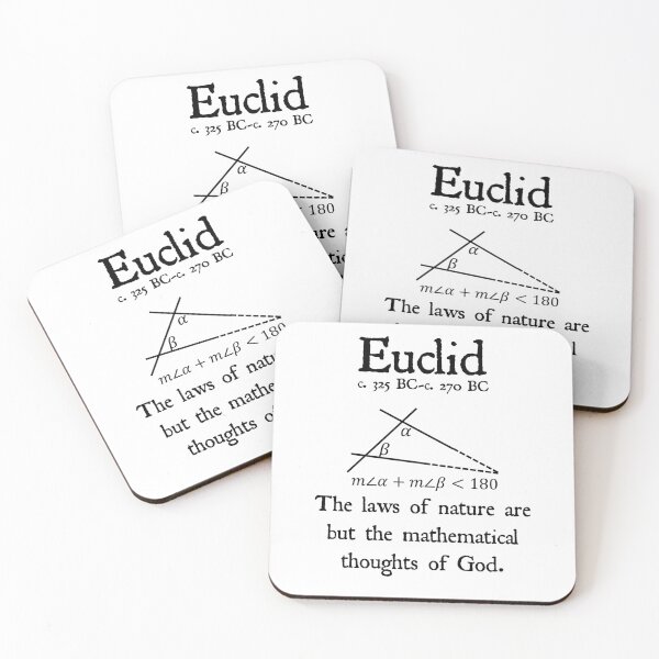 Item preview, Nerdy Vintage Euclid Quote Laws of Nature Math Science Teacher Black Text designed and sold by MathWare MathClips.