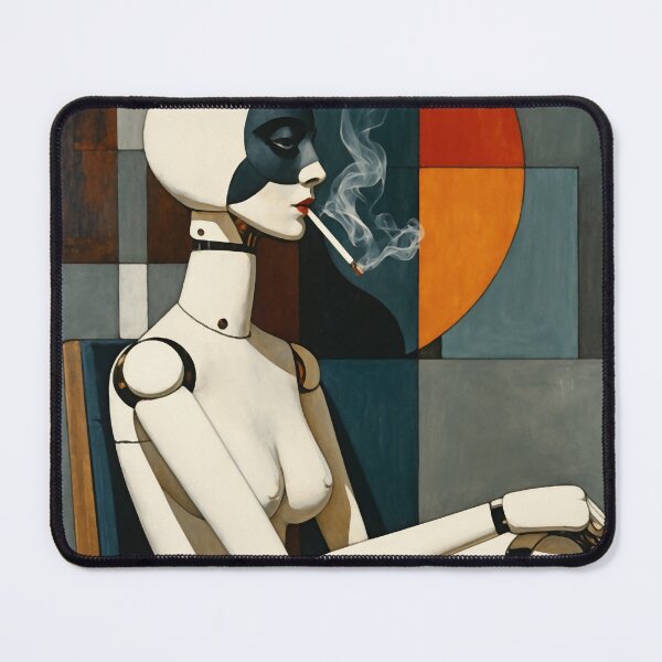 Item preview, Mannequin Smoking on a High Back Chair (5) designed and sold by NickWhittleArt.