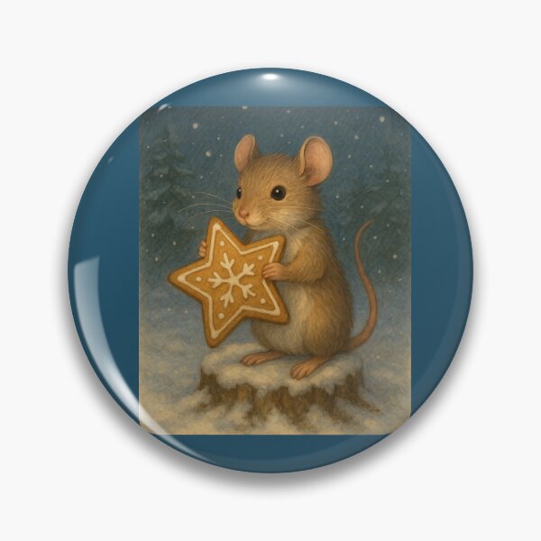 Item preview, Gingerbread Star Mouse – Cozy Winter Treat designed and sold by GeoWild Designs.