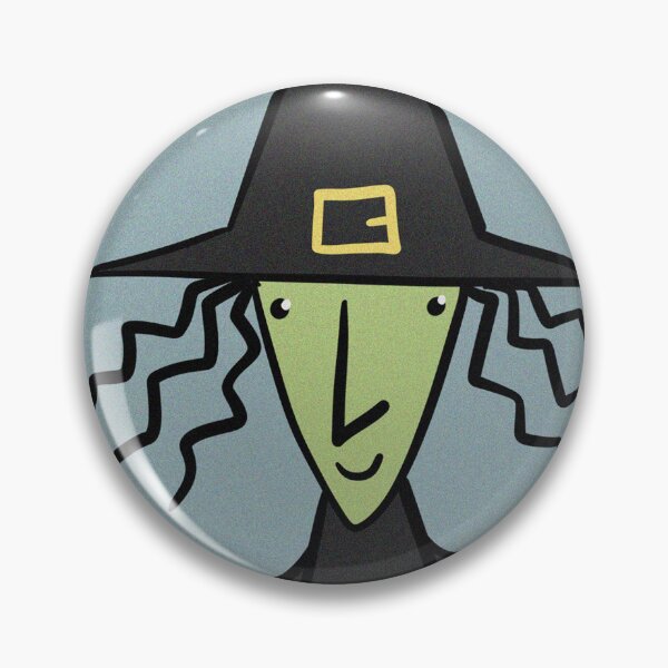 Item preview, Halloween Witch on her broomstick hand drawn art illustration designed and sold by Vintage Designs +.