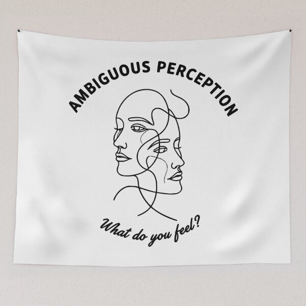 Item preview, Ambiguous Perception One Line Art - What Do You Feel? Minimalist Face Emotion Graphic designed and sold by Enga6.