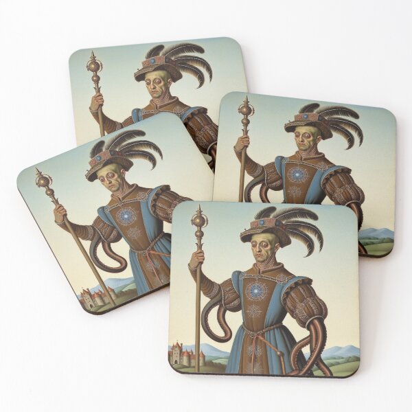 Item preview, The deep one a Creepy Lovecraftian citizen of Innsmouth portrait art designed and sold by Vintage Designs +.