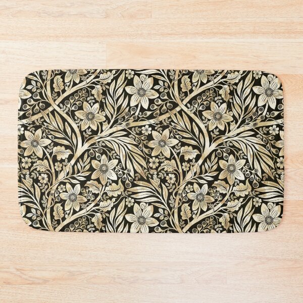 Item preview, golden whimsical flowers designed and sold by Gaia Marfurt.