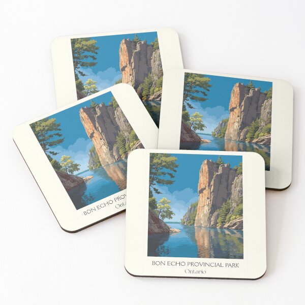 Item preview, Bon Echo Provincial Park | Mazinaw Rock Cliff Art Print designed and sold by TuncGK.