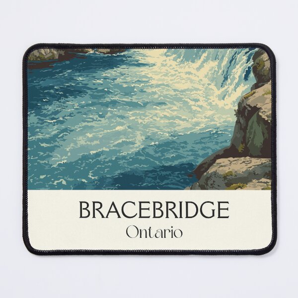 Item preview, Bracebridge Ontario Falls | Muskoka Town Scenery Art designed and sold by TuncGK.