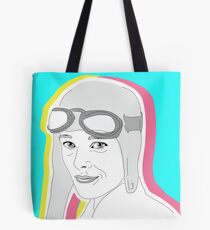 Amelia Earhart Retro Farben Tote Bag