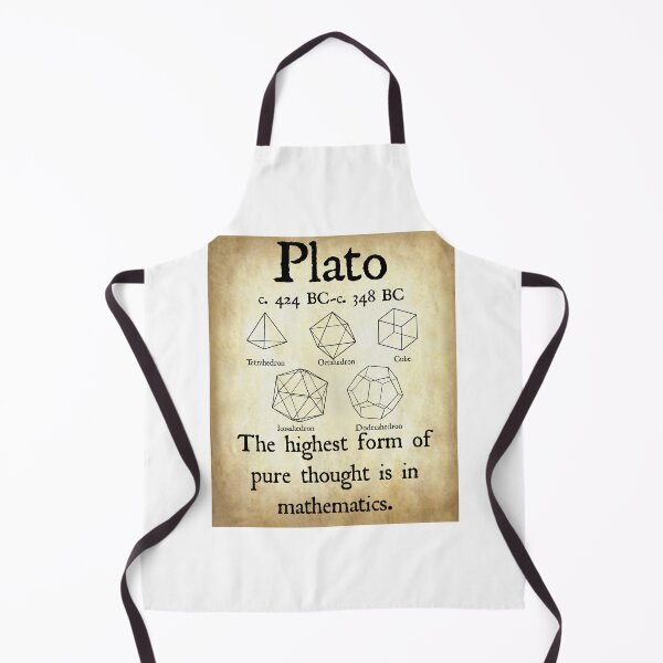 Item preview, Nerdy Vintage Plato Quote Highest Form of Pure Thought is Mathematics Math Science Teacher Black Text Parchment designed and sold by MathWare MathClips.
