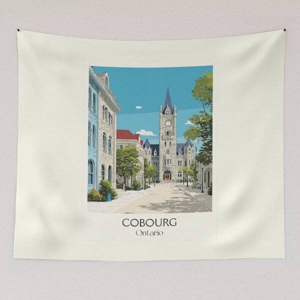 Item preview, Cobourg Ontario | Historic Victoria Hall Art Print designed and sold by TuncGK.