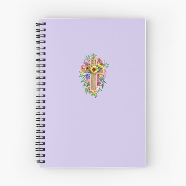 Item preview, christian floral flower cross designed and sold by coolcreativeco.