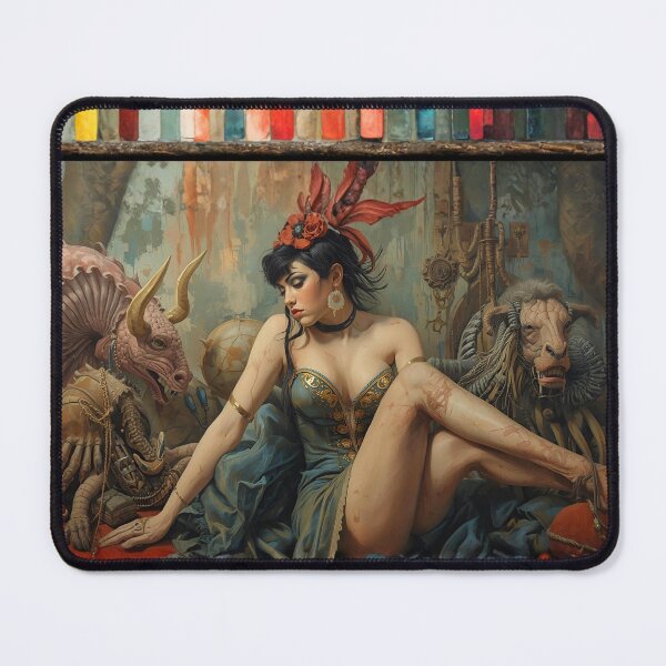 Item preview, The Alchemist’s Muse – Surreal Gothic Portrait with Mythic Creatures designed and sold by Edenglow Prints & Peculiars.
