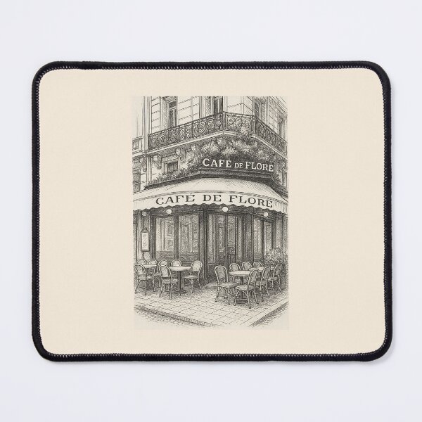 Item preview, Morning at Café de Flore — Paris in Ink Line Drawing designed and sold by Novel Works Studio.