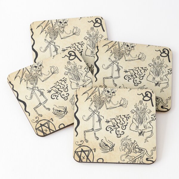 Item preview, Demonic page from the Necronomicon designed and sold by Vintage Designs +.