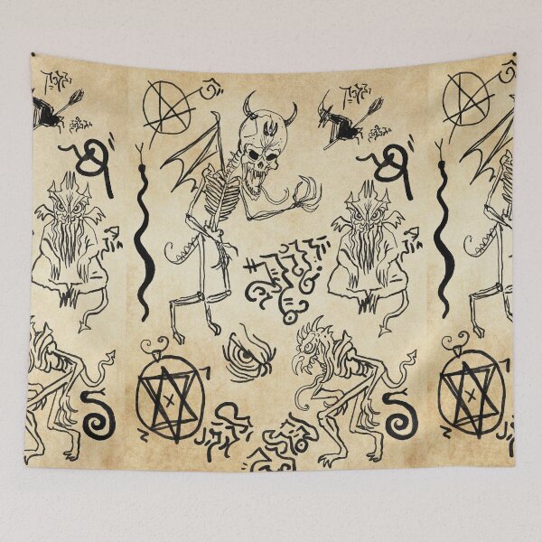 Item preview, Demonic page from the Necronomicon designed and sold by Vintage Designs +.